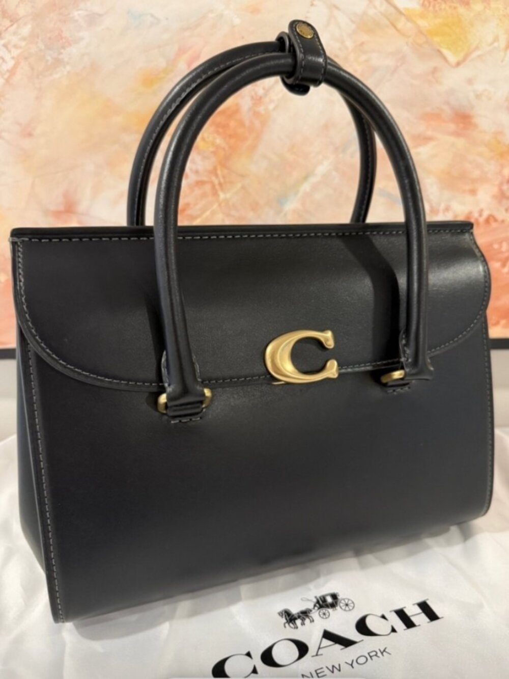 Nwt 💯 authentic Coach Broome Carryall regular size full grain leather - Picture 4 of 4